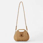 Sac à main bandoulière en paille avec fermoir doré Anaïs - image 3