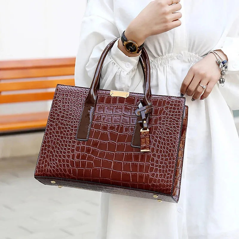 Sac à main bandoulière imitation croco Isabelle - image 6