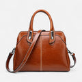 Sac à main bandoulière vintage Sylvia - Marron - image 1