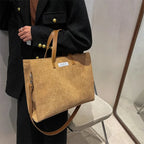 Sac à main cabas bandoulière en velours côtelé Amandine - image 17