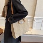 Sac à main cabas bandoulière en velours côtelé Amandine - image 21