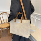 Sac à main cabas bandoulière en velours côtelé Amandine - image 22