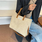 Sac à main cabas bandoulière en velours côtelé Amandine - image 24