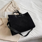 Sac à main cabas bandoulière en velours côtelé Amandine - image 5