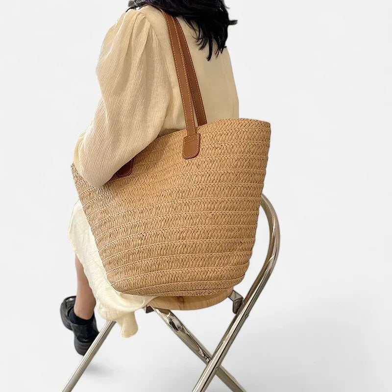 Sac à main cabas en paille Salomé - image 12
