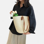Sac à main cabas en paille Salomé - image 16