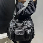 Sac à main de cours vintage et souple à bandoulière Clémentine