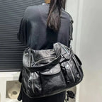 Sac à main de cours vintage et souple à bandoulière Clémentine