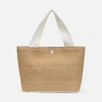 Sac à main en paille tressée Louna - Blanc - image 1