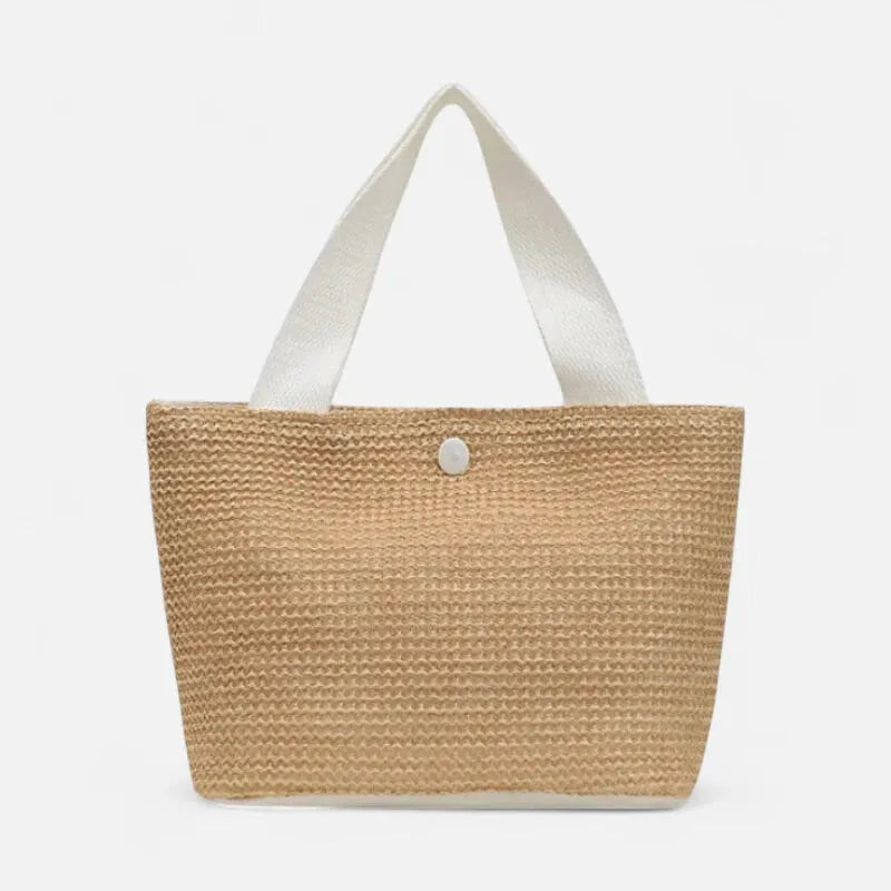 Sac à main en paille tressée Louna - Blanc - image 1