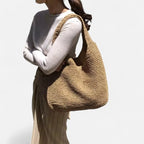 Sac à main hobo en paille Inès - image 2