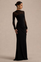 Robe longue Ariane noire noir, vue produit 5