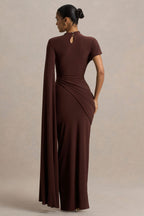 Robe longue Isabeau chocolat, vue produit 2