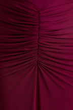 Robe longue Éléonore bordeaux, vue produit 6