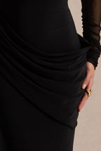 Robe longue Ariane noire noir, vue produit 3