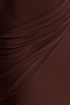 Robe longue Isabeau chocolat, vue produit 6