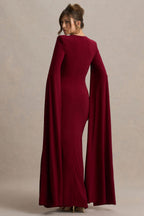 Robe longue Colette rouge cerise rouge cerise, vue produit 2