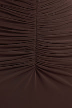Robe longue Éléonore marron, vue produit 6