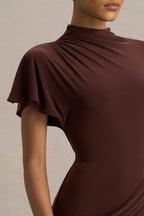 Robe longue Isabeau chocolat, vue produit 3