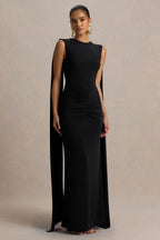 Robe longue Éléonore noir, vue produit 5