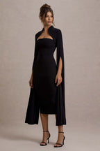 Robe mi-longue Victoire noire noir, vue produit 5