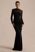 Robe longue Ariane noire noir, vue principale