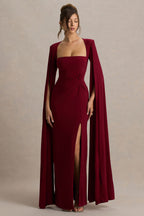 Robe longue Colette rouge cerise rouge cerise, vue produit 3