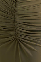 Robe longue Éléonore vert kaki, vue produit 6
